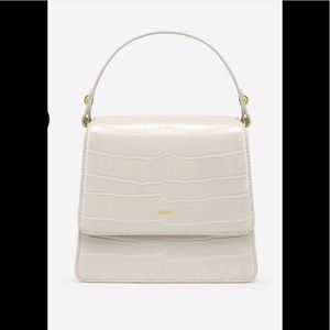 JW PEI White Vegan Croc Leather Purse